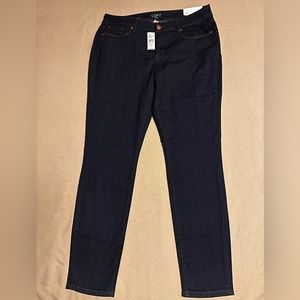 Women’s Loft Curvy Skinny Ankle Jeans; size 12